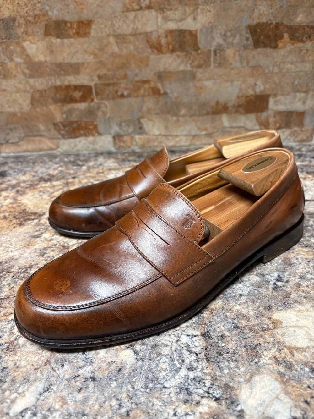 Tods Brown leather Loafers Size 9